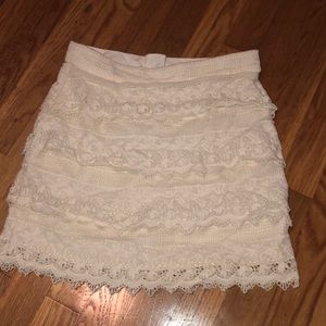 White crocheted skirt